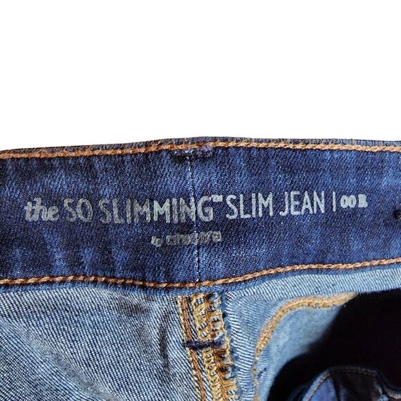 Chicos The So Slimming Slim Jean Blue Dark Wash Women's Size 00 - Picture 5 of 7